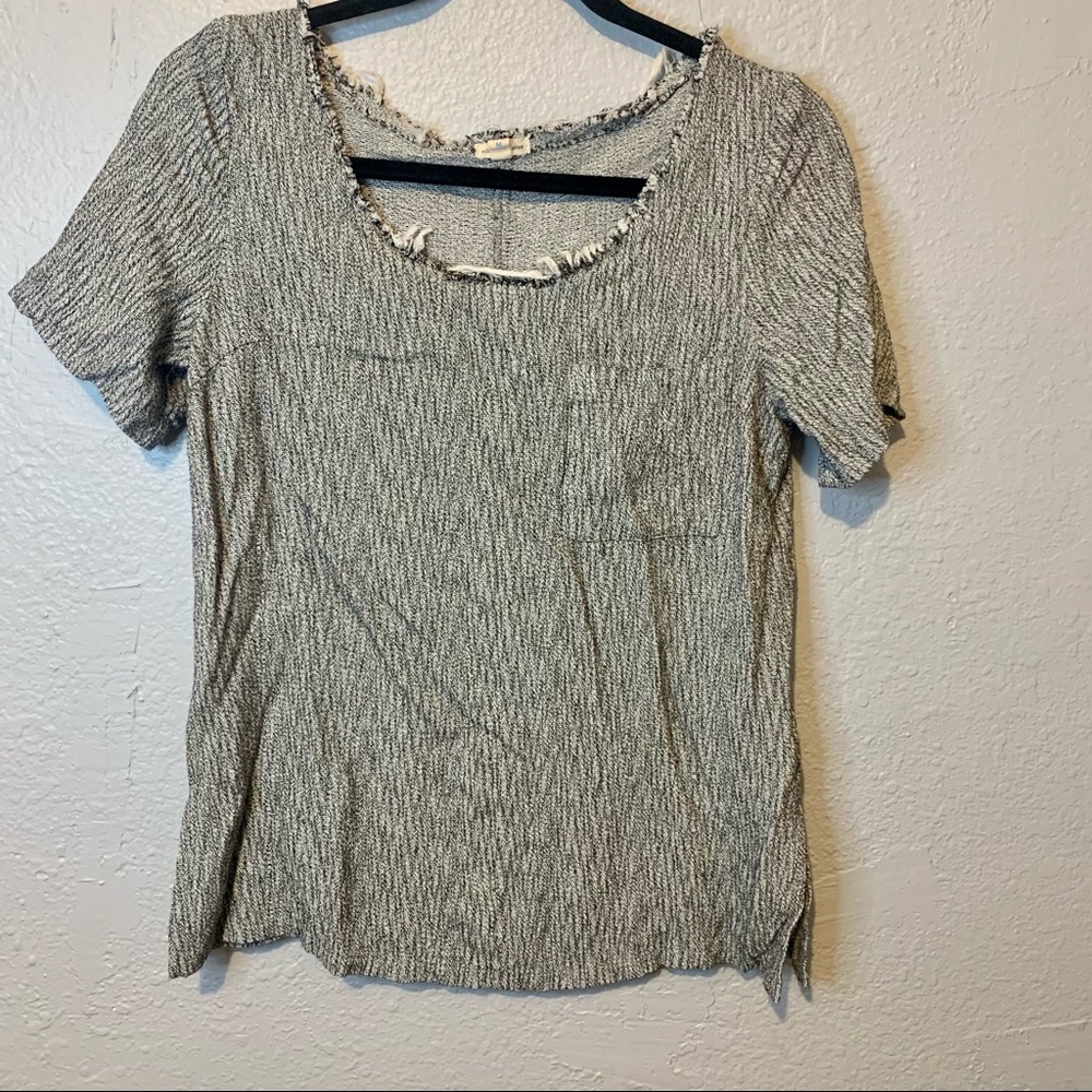 Silence & Noise Gray Pocket Tee